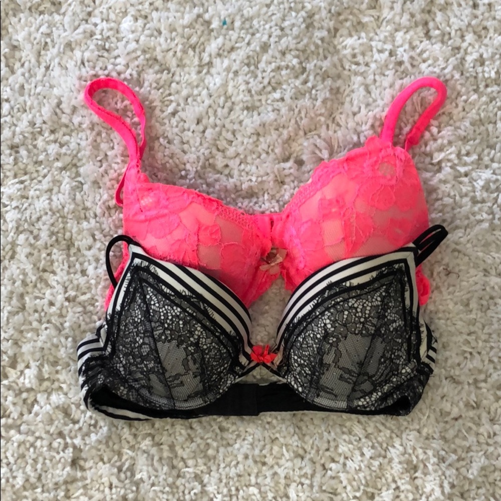 BUNDLE: 2 VS PINK Push Up Bras